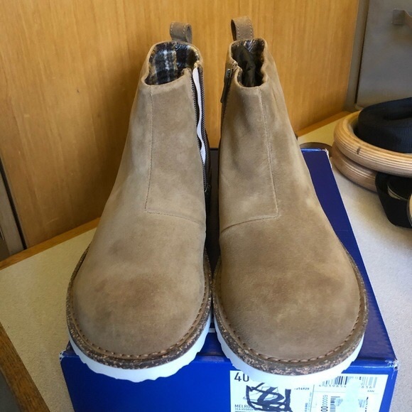 Melrose Tan Suede Birkenstocks Size 40 - Picture 1 of 3